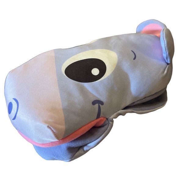 Little Tikes Hippo Head Plush Hand Puppet Purple Soft Toy - Picture 1 of 9